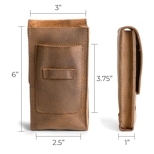 Hide & Drink Triple Cigar Holder with Cutter Slot, Handmade Full Grain Leather Cigar Cases for Men, Travel Leather Cigar Case, Portable Cigar Accessories (Single Malt Mahogany) - color: Single Malt Mahogany