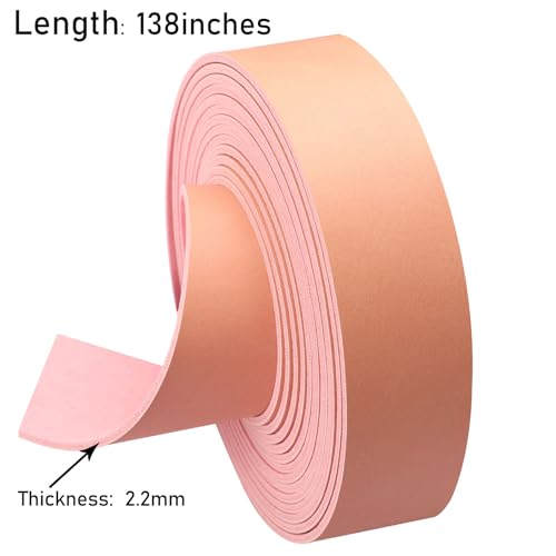 Picheng Faux Leather Strap for Crafts: 1 Inch Wide 138" Long Leather Strips - color: Pink, size: 1 Inch