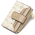 GAEKEAO Wallet Women Small RFID Vegen Leather Card Holder for Women | Compact leather wallet, credit card holder, RFID protection, ID window, coin pocket, lightweight travel purse - color: Khaki