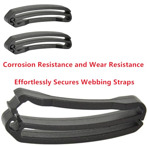 2 Pcs Backpack Webbing Strap Belt | Backpack Strap Keeper, Lightweight Strap Supplies, Tri Glide Slide Webbing Strap Keeper, Webbing Connecting Clip