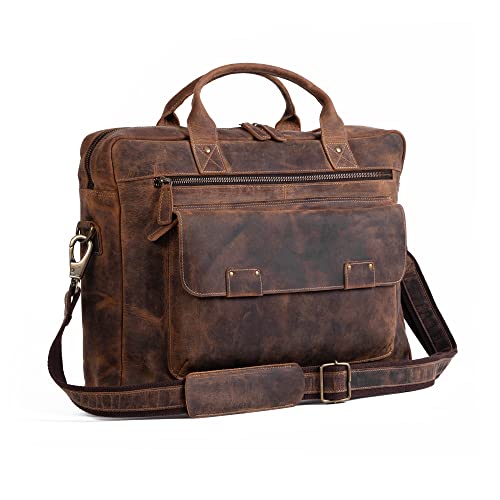 Leather briefcase 18 Inch Laptop Messenger Bags for Men and Women Best Office Briefcase Satchel Bag - style: 16 Inch