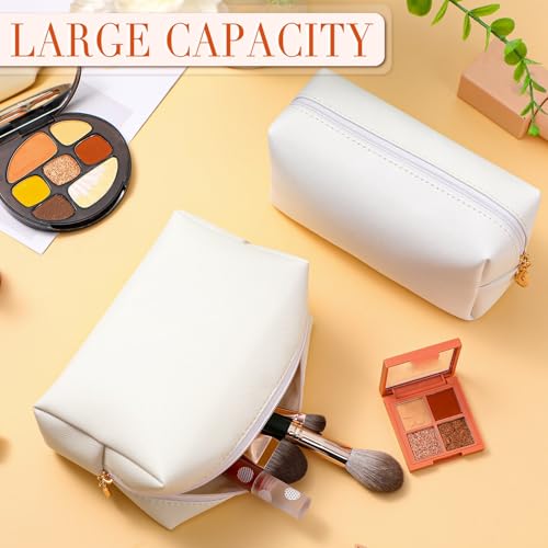 Sanwuta 9 Pcs Makeup Bags Bulk Toiletry Case,White - color: White