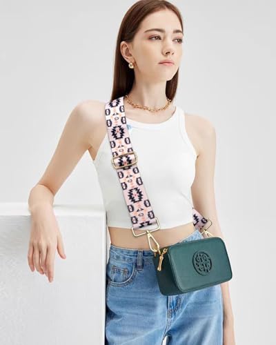 Embroidered Purse Straps Replacement Crossbody Wide Adjustable Bag Straps | Thick Purse Strap for Crossbody Bags,Extra Long Strap,Cross Body Straps for Handbags,Bag Straps for Tote Bags,Shoulder Straps - color: Pink 1