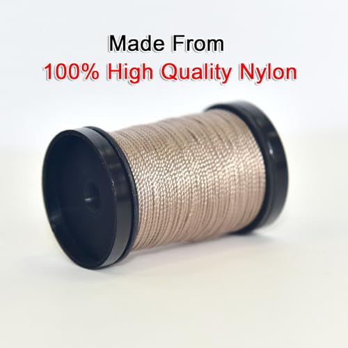 30 Yards Heavy Duty Extra Strong Upholstery Nylon Sewing Thread for Machine, Home, Hand, Craft, and Denim Leather，Color:Dark Tawny - color: Dark Tawny