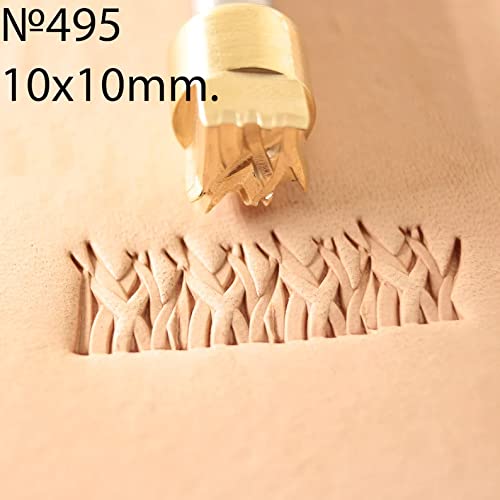 DandS ltd Leather Stamp Tool, Braided Strips, Professional Steel Craft Tool for Leatherworking, Embossing, Carving & Stamping Leather Projects, Belts Wallets & DIY Projects Compatible with Mallet #495