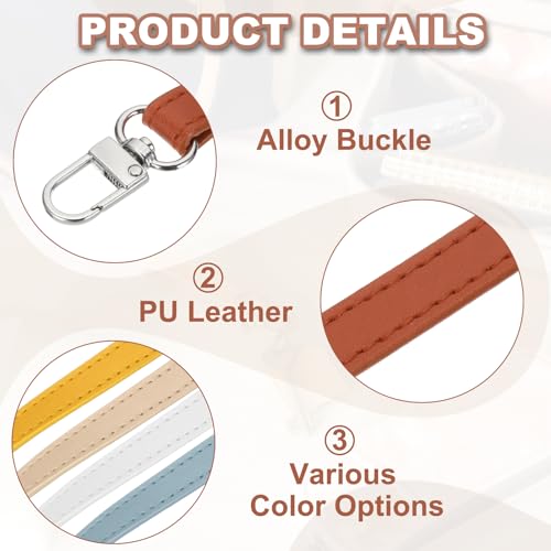PATIKIL Leather Purse Handle Strap, 2 Pcs 26 Inch Leather Purse Strap Replacement DIY Women Clutch Bag Handbag Top Handle Strap Repair Accessories, Brown - color: Brown, size: 26 Inch