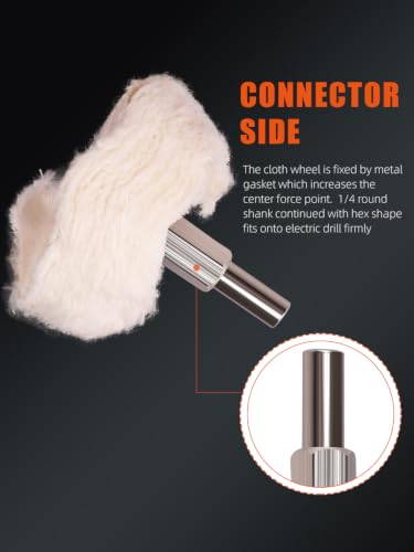 Polishing Wheel, SPTA 9Pcs Polishing Mop Head, Foam Ball Buster Wheel and Rim Polisher System Attaches to Drill for Metal Aluminum,Stainless Steel,Chrome,Jewelry,Wood,Plastic,Ceramic,Glass,etc-PMFCRAW
