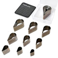 9 Pcs Leather Hole Cutter Set, 9 Sizes Teardrop Shaped Cutting Dies Tool, Cutting Mold Punching Die Set for DIY Craft, Leather Cutter Hollow Punching with Box - style: 9 Pcs Teardrop