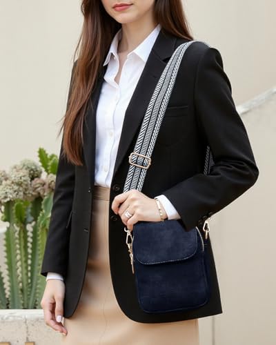 Fashion Small Crossbody Bags for Women Trendy Designer Cell Phone Purses - color: Darkblue