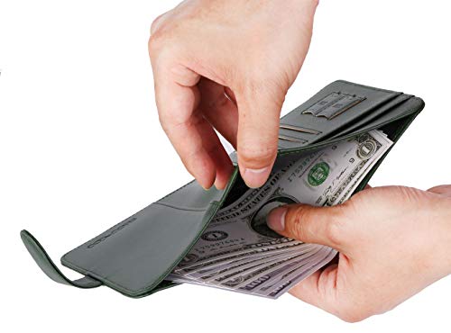 Passport Holder Cover Wallet RFID Blocking, Travel Essentials - color: Atrovirens