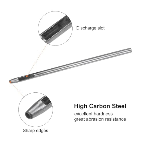 HARFINGTON 2pcs Hollow Punch for Leather 1.8mm Round Hole Punch Tool for Belt Puncher Carbon Steel Single Punch for Watch Belt Cut Leather Craft Rubber Paper Fabric Plastic Soft Material, Silver - size: 1.8mm