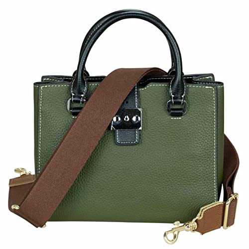 Allzedream Thick Purse Strap Wide Adjustable Replacement Crossbody Bag Handbag Leather Ends - color: Dark Brown-leather Tip
