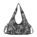 Angelkiss Hobo Purses and handbags for Women Satchel Handbag Women Purses Large Daily Shoulder Bags - color: Black/Grey-g