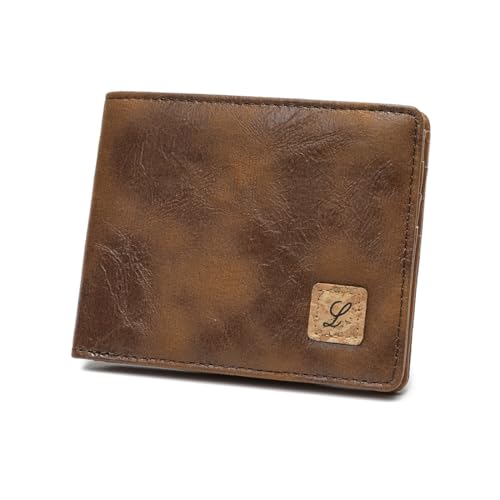 Lanyani Minimalist Fabric Wallet Bifold RFID Blocking - color: Z-Brown