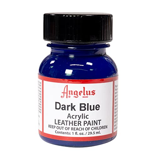Angelus Acrylic Leather Paint, 1 oz, Dark Blue - color: Dark Blue, size: 1 Fl Oz (Pack of 1)