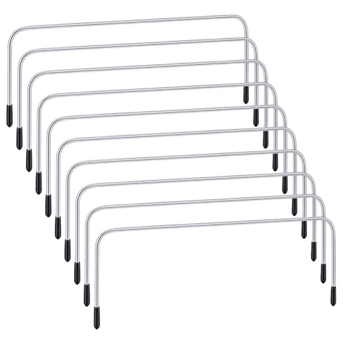 CRAFTYMELODY 10Pcs Metal Internal Wire Frames Handbag Purse Frame Rectangle Internal Bag Frame Hardware for Lunch Bag Purse Backpack Wallet DIY Sewing and Crafting Making Supplies Platinum - size: 73x200x3mm