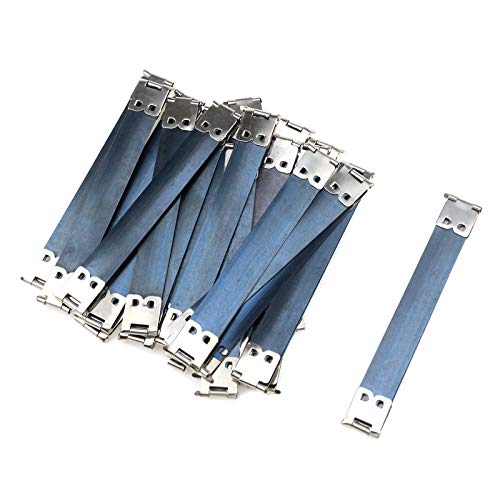 Coshar 20pcs Metal Internal Flex Frames Kiss Clasp Spring Clip Hook | Metal Bag Making Supplies, Internal Flex Frame, Use for Bag Coin Purse Wallet DIY Craft, 110mm Long - size: 110mm(20pcs)