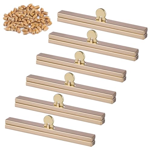BUTUZE 6pcs Bag Clasps Purse, 4.52inches Metal Purse Frame Kiss Clasp Purse Frame, Purse Clasps for Bag Making, Metal Purse Frame Wallet Clasp, Bag Clasp for Purse Making, Bag Making - color: GOLD