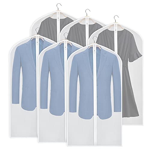 Zilink Garment Bags Suit Bag for Closet Storage 43 in, 6 Pack - size: 43"-6pcs
