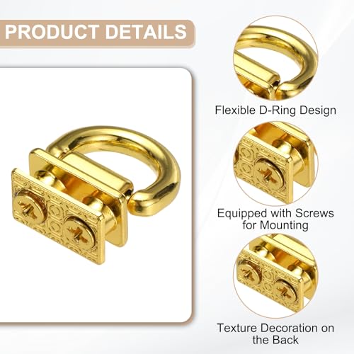 M METERXITY Metal Bag Connector, Purse Suspension Clasp with D Ring for Purse/DIY Crafts Hardware Accessories - color: Gold