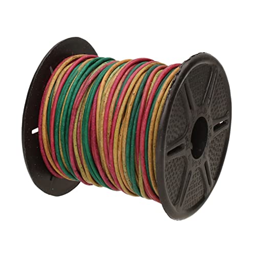 The Beadsmith Leather Cord – Gypsy Dyed Kinte – 1mm Spool – 25 Yards/22.86 Meters – Indian Leather Thong Ideal for Braiding, Beading, Necklaces, Fine Lacing, Hair Accessories & DIY Jewelry Making - size: 1mm, style: Gypsy Dyed Kinte – 25 Yards