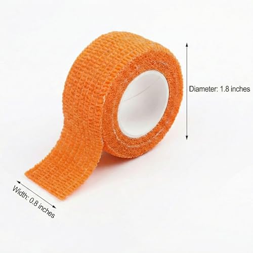 8 Pack Thimble Tape for Hand Sewing, Self Adhering Finger Protectors for Hand Embroidery, Breathable No Residue Finger Tape for Knitting Craft, Adjustable Nail Protector DIY Sewing Tools
