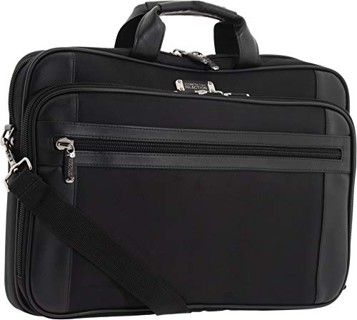 Kenneth Cole Reaction Urban Traveler Slim 18.4" Laptop Sleeve Top Zip Computer Portfolio Bag, Black - style: Briefcase