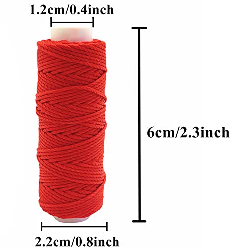 FQTANJU Wax Thread 14 Colors Waxed Cords Polyester Leather Sewing Thread Wax Strings for Macrame, DIY Bracelets Making, Bookbinding, Handcraft or Leather Projects