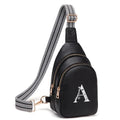 Viverte Crossbody Bags for Women Initial Sling Bag Cross Body Fanny Packs Personalized Gifts for Mom Women Wife - color: Black, style: A