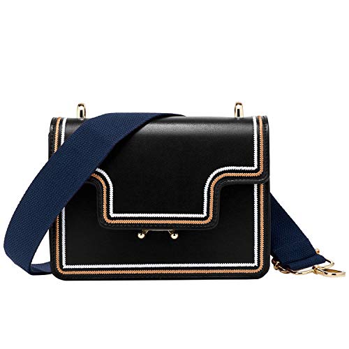 DEVPSISR Wide Shoulder Purse Strap Replacement Adjustable Belt Canvas Bag Crossbody Handbag - color: Blue
