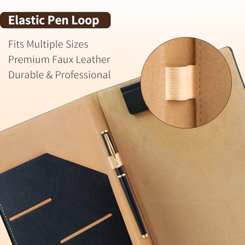 360° Foldable Clipboard Portfolio,A4 Letter Document Holder - color: Black