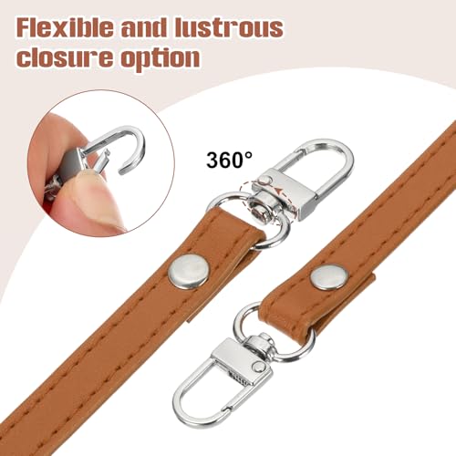 PATIKIL Leather Purse Handle Strap, 2 Pcs 17 Inch Leather Purse Strap Replacement DIY Women Clutch Bag Handbag Top Handle Strap Repair Accessories, Yellow - color: Yellow, size: 17 Inch