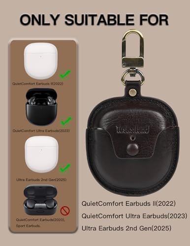 Earbuds Case for Bose QuietComfort Ultra 1st/2nd & Earbuds II - color: pale brown