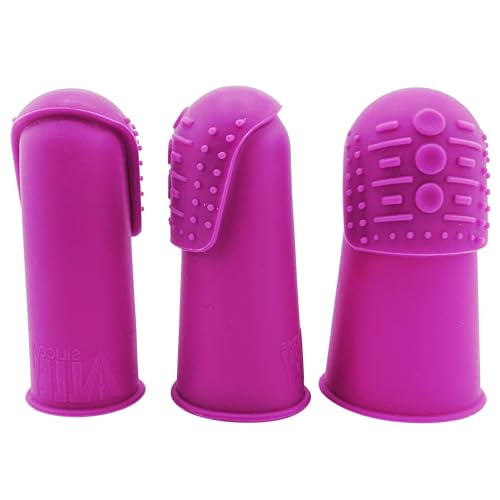 Comfortable Soft Thimble | THIK-Grip Edition | Small (1) - Medium (1) - Large (1) | Set of Large Sturdy Sewing Needles with Holder (1) - color: 3-Pack - THIK-Grip Thimbles, size: Small - Medium - Large