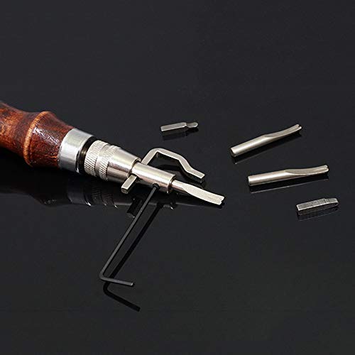 7 in 1 Adjustable Pro Stitching Groover and Creasing Edge Beveler Leathercraft Sets to Sew & Crease Leather