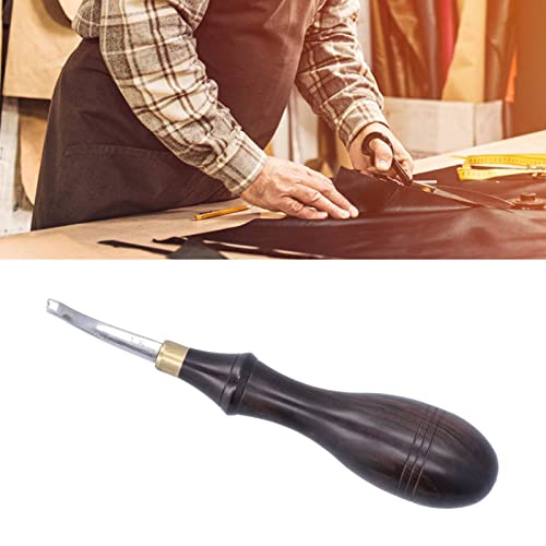 Leather Edge Creaser Stainless Steel Double Line Marking Tool 1.5MM for Leathercraft Stitching Working, Heatable Wood Handle for Soft Leather Precise Grooving - size: 1.5MM