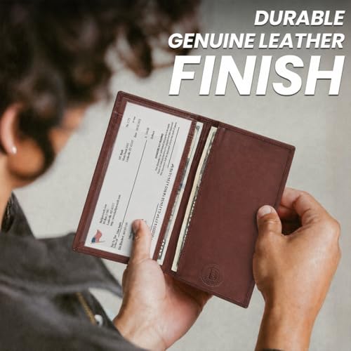Genuine Leather Simple Check Book Holder Style - Mw156cf - color: Burgundy