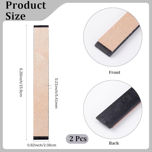 Rectangular Stropping Honing Strop Sharpener Cowhide Leather Strop Sharpening Stone Cowhide Leather Sharp Edges Strop Polishing Woodcarving Tools for Knife Sharpening Polish - color: Brown