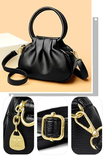 Slouchy Crossbody Bags Women Small Cross Body Hobo Crescent Shoulder Purses PU Leather Travel Dumpling Cloud Bag Handbags - color: A Khaki