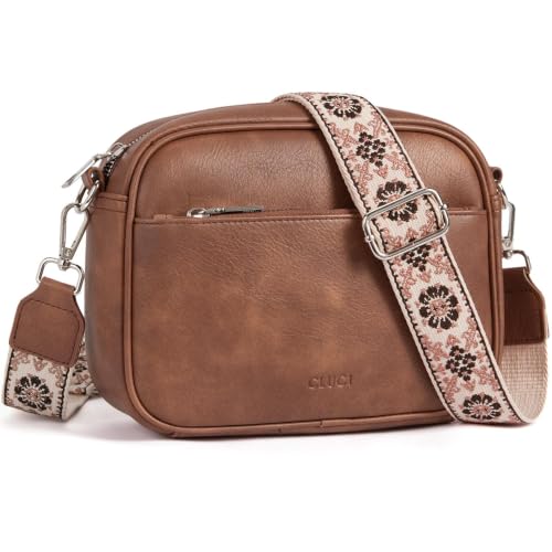 CLUCI Crossbody Bags for Women Crossbody Purses for Women Cross Body Bag Crossbody Purse with Adjustable Wide Strap | Womens Cross Body Bag Purse, Adjustable Wide Strap, Gifts for Women - color: 1-1brown