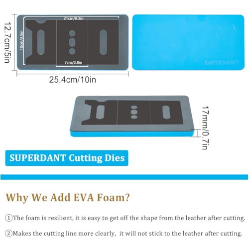 SUPERDANT 1 Pcs Cassette Leather Die 10x5 Inch Wooden Cutting Die for Card Holder and Coin Purse Handmade Gift Leathercraft Mold Compatible with Machine - style: Cassette Card Pack