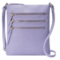 Solene Crossbody Bag Functional Multi Pocket Messenger Purse Top Zip Closure Shoulder Handbag With Adjustable Strap - color: Lavender