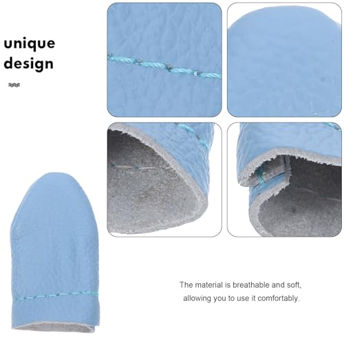 TEHAUX Felt Thimble Finger Protectors 20 Pcs Finger Cots for Sewing Knitting Embroidery Felting Breathable Soft Covers for Tips Flexible Hand Protection