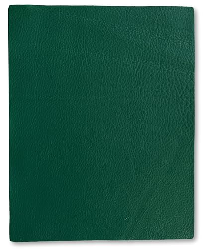 Natural Grain Cow Leather: 8.5'' x 11'' Pre Cut Leather Pieces (Kelly Green, 3-Pack) - color: Kelly Green, size: 3-Pack
