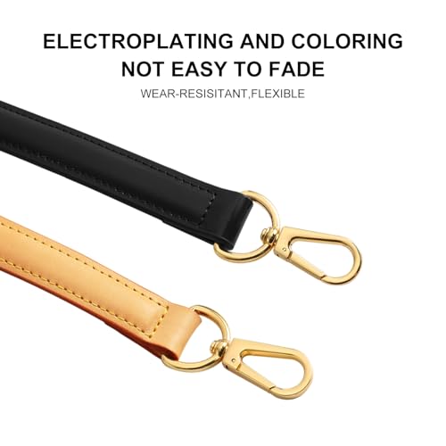 jiesinlov Genuine Vachetta Leather Replacement Straps Purse Shoulder short Strap conversion kit for Graceful tote soft speedy Alma And Dauphine Bags Brown (W0.7in,L25.6in-Beeswax) - color: W0.7in&l25.6in-beeswax