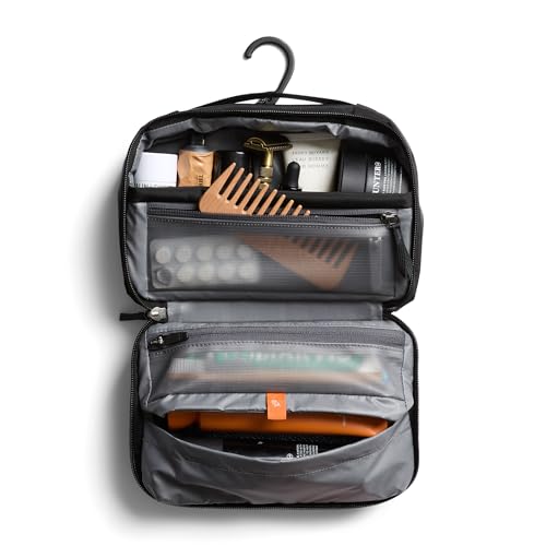 Bellroy Hanging Toiletry Kit 3L, Travel Toiletry Bag - Black | 3L hanging toiletry bag for men and women, designed for travel - color: Black