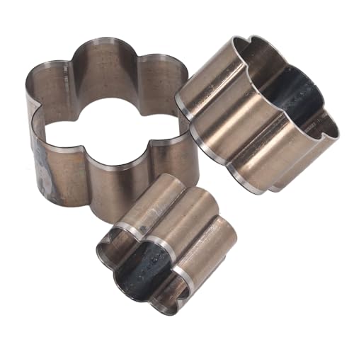 Leather Punch Die Set, 3 Pieces Flower Shape Puncher for Leather Crafting, Durable Craft Tool for DIY Projects