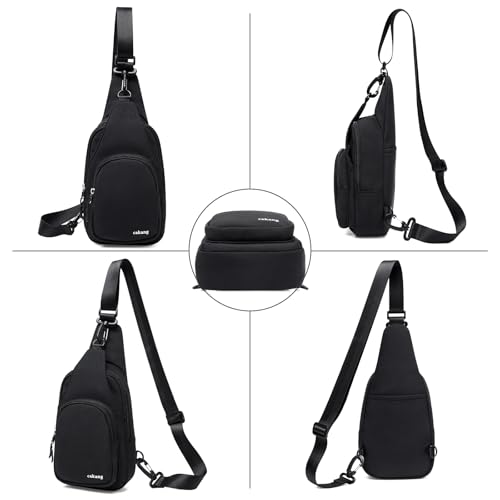 cakang Womens Sling Bag Crossbody Bags for Women Vegan Leather Sling Backpack Daypack Fanny Pack Crossbody Purse Travel - color: 6-black-small