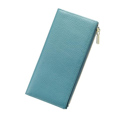 GOIACII Slim Wallets for Women Rfid Blocking Leather Wallet Blue - color: C01 Blue