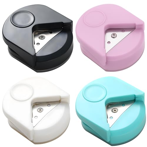 4Pcs Corner Rounder Punch – 4mm Mini Corner Rounder Paper Punch，Suitable for Scrapbooking,Photo Card Making, Paper Cutting DIY Crafts. - size: 4pcs